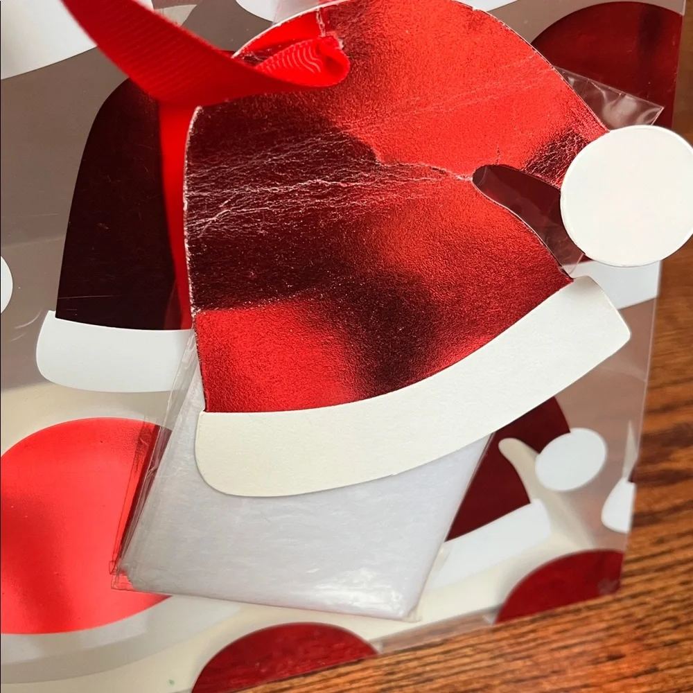 Lot of 5 African American Santa Themed Holiday Christmas Bags
